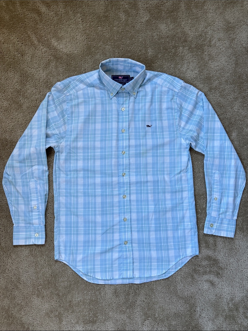 Vineyard Vines Men's Performance Whale Button Down Plaid Shirt